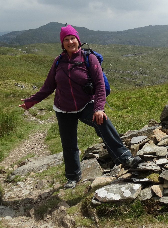 Anne-Marie, climbing Cnicht Mountain, North Wales with her partner Stuart
