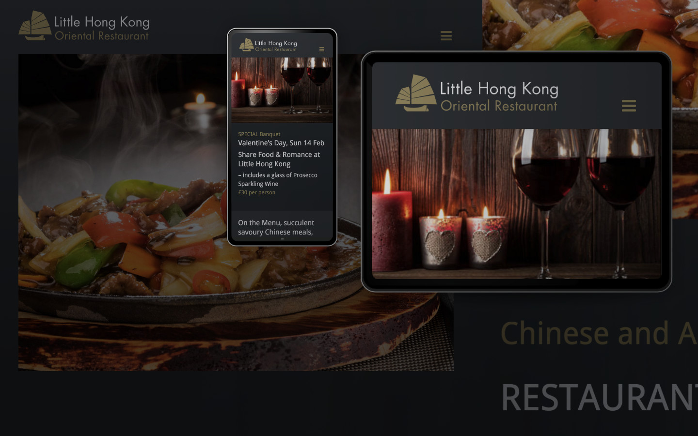 Web Design, Littlehongkong Restaurant 2016, Orangebox Digital, Lancs